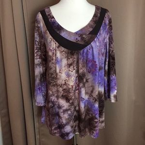 Purple and Brown Blouse